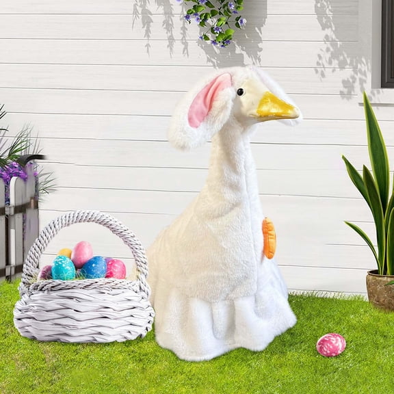 Easter Bunny Porch Goose Outfits Lawn Goose Clothes for Goose Lawn Goose Clothing, Porch Goose Clothes, Lawn Goose Outfit(White)