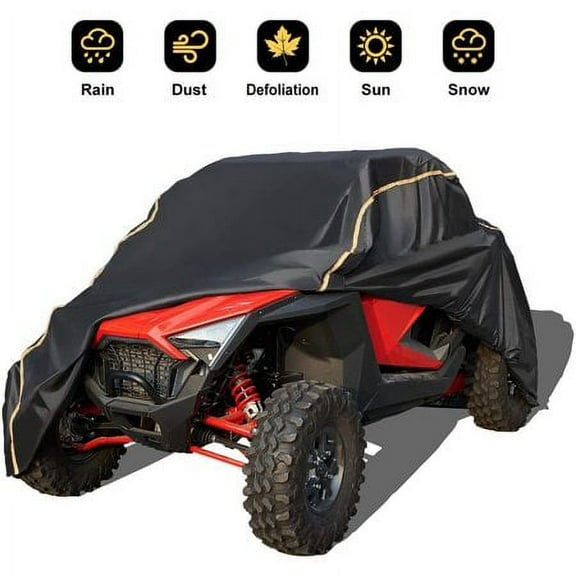 KEMIMOTO UTV Storage Cover Waterproof with Reflective Strips Compatible with Polaris RZR PRO XP Can-Am Kawasaki CFMOTO Protect SxS from Sun Snow