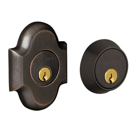 Baldwin 8253.402 Arched Deadbolt, Distressed Oil Rubbed Bronze