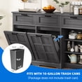 thumbnail image 4 of Dextrus Tilt Out Trash Can Cabinet with Drawers & Doors, Kitchen Cabinet for Double 10-gal Trash Bins Storage, Gray, 4 of 8