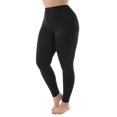 thumbnail image 1 of Zerdocean Leggings De Longitud Completa, Ligeros, Modales, Talla Grande, Para Mujer, Color Negro, 2X, 1 of 5