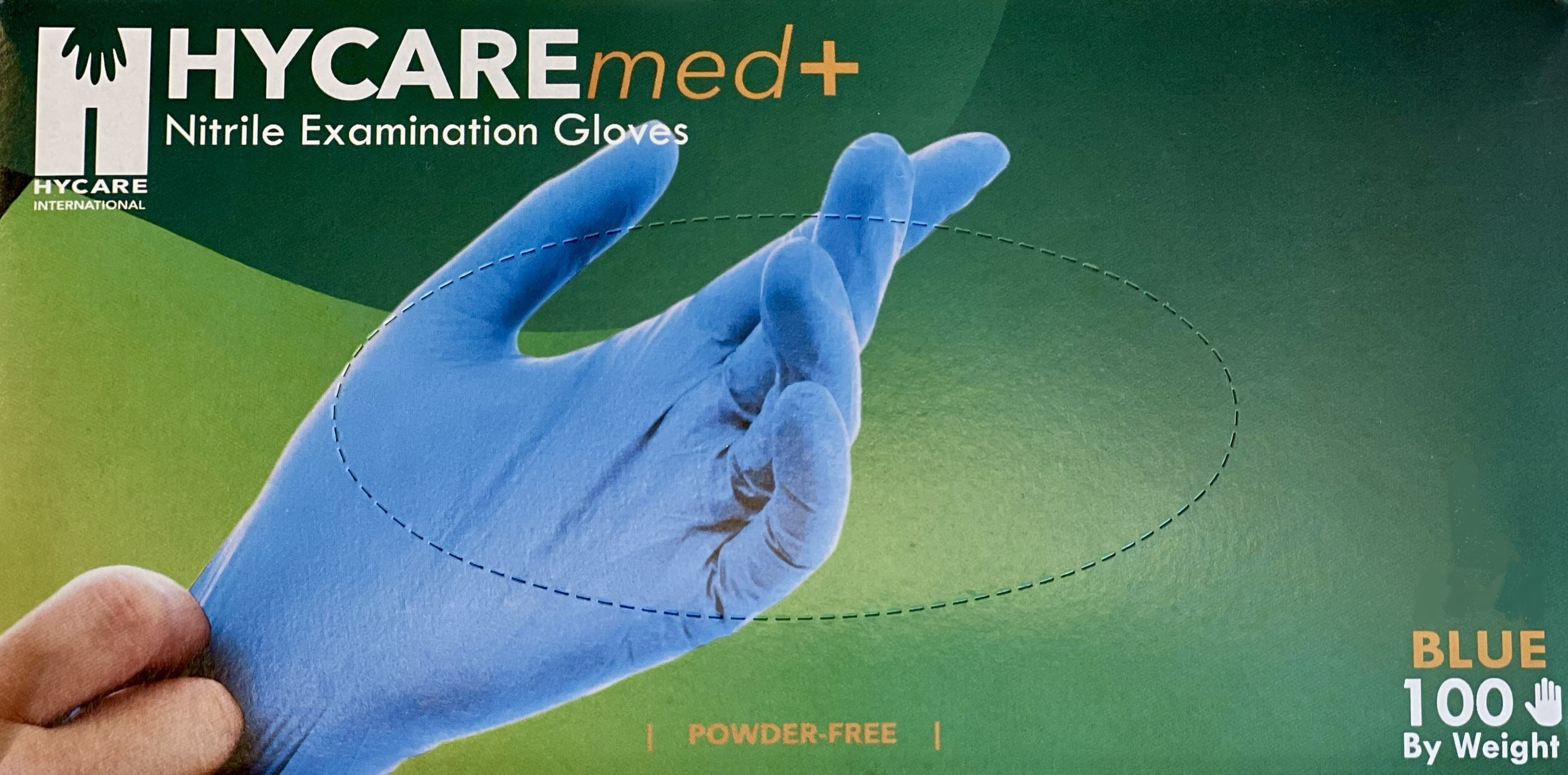 Hycare Medical Examination Gloves, Nitrile Powder Free, Pack of 100 Gloves