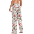 thumbnail image 6 of Men's Lightweight Pajama Bottoms Botanical Garden Design Stretch Elastic Waist Side Pockets Spring Fall, 6 of 7