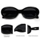 thumbnail image 3 of Gafas de sol SOJOS SJ2286 Retro Ovaladas Polarizadas Negras para Adultos, 3 of 5
