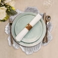 thumbnail image 4 of Round 15x15 Inch Decorative Floral Placemats Set of 4, Shiny and Washable Table Mats for Home Dining Room, 4 of 11