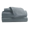 thumbnail image 4 of Comfy Bamboo World Series 90gsm 4pc Microfiber Bedsheets Sheet Set, Queen Size Bed, Dark Grey, 4 of 5