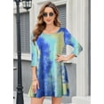thumbnail image 6 of CRAYNER Fall Dresses for Women 3/4 Sleeve Dress with Pockets Casual Tshirt Dress Loose Fits Crew Neck Flowy Swing Dress, S, 6 of 9