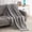 Light Grey, variant on Rust Throw Blanket 50x60 Inches Throw Textured Solid Soft Sofa Throw Couch Knitted Decorative Blanket