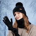 thumbnail image 2 of Hat Scarf And Glove Set Winter Warm Baby Accessories Soft Knit Three Piece Outfit For Cold Weather, 2 of 9