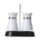 thumbnail image 2 of Mejor juego de botellas de vidrio recargables para especias con tapas y estante de acero inoxidable para cocina, camping y autocaravana, 2 of 6