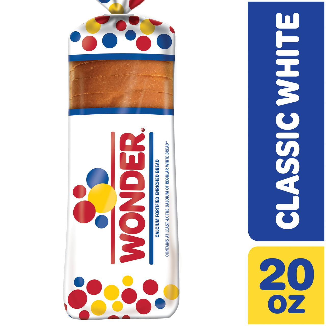 Wonder Bread Classic White Sandwich Bread, Sliced White Bread, 20 oz Loaf, Shelf-Stable
