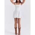 thumbnail image 4 of Coduop Women Lace Mini Dress Spaghetti Strap Sundress A-Line Party Short Dresses, 4 of 6