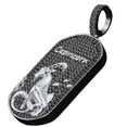 thumbnail image 2 of 2 Tone Custom Baguette Black Gold Finish Capricorn Horse Zodiac Sign Astrology Horoscope Dog Tag Pendent Lab Diamond Charm, 2 of 5