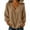 #03 Coffee, variant on Women's Deep V-Neck 3/4 Sleeve Blouse, Loose Fit Casual Top, Solid Relaxed Shirt for Vacation Work Leisure, Army Green L
