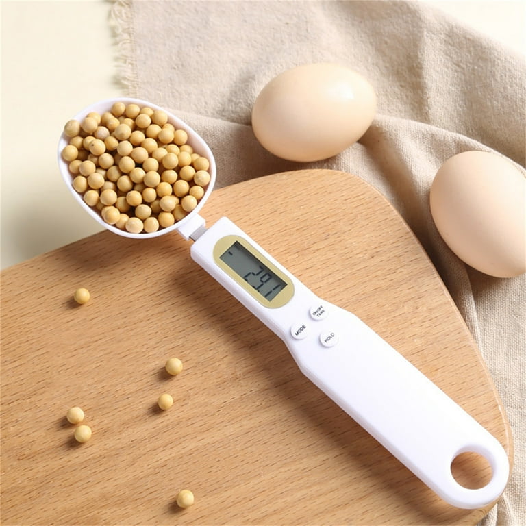 Happy Date Spoon Scales Digital Weight Grams,Kitchen Electronic Gram  Measuring Spoon Scales with Accurate LCD Display for Dispensing Coffee  Beans, Milk, Flour 