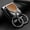 SKU01145-黑镍拉丝, variant on Men's waist-mounted metal double ring keychain,SKU01145-K金拉丝