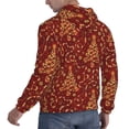 thumbnail image 6 of Fotbe Men's Hoodie with Christmas Tree On A Red Background Pattern - Kangaroo Pocket Pullover Hooded Sweatshirt, Perfect for Daily Wear, Travel, and Home-X-Large, 6 of 7