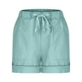 thumbnail image 6 of Yghzkop Womens Plus Size Shorts Comfy Drawstring Casual Short Pant with Pockets Drawstring Elastic Waist Loose Athletic Shorts Pants 2025 Summer Clothes, 6 of 9