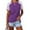Purple, variant on Uaswgudfs Women's Casual Loose Fit Short Sleeve Blouse - Summer Going Out Top with Raglan Sleeve & Striped Design