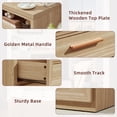 thumbnail image 3 of LEYAOYAO Farmhouse Nightstands with 2 Drawers and Open Storage, End Table Bedside Table for Bedroom Living Room, Natural Oak, 3 of 9