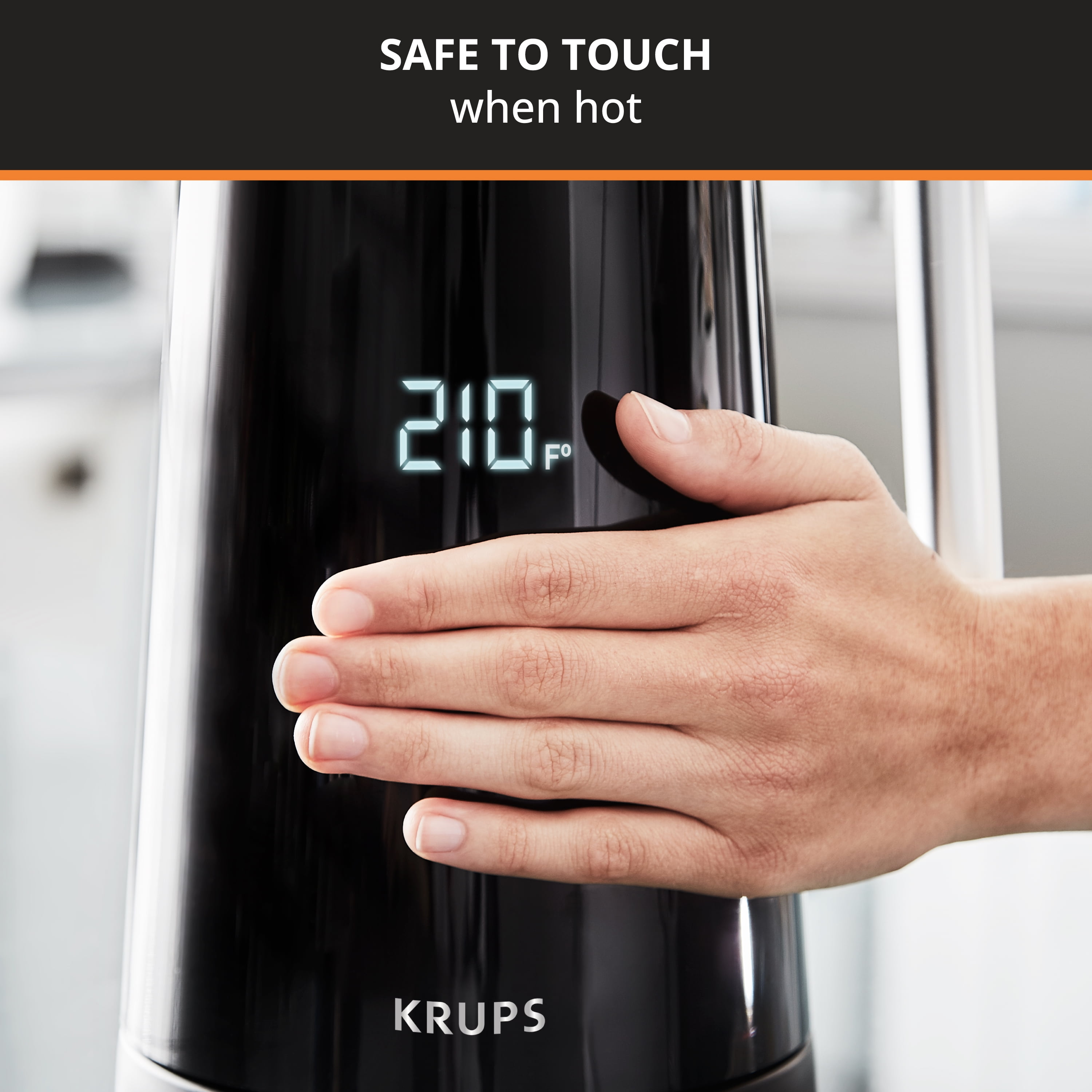 Krups Kettle with Large Digital Screen, 1.7 L, 12 Cup, BW802852 Krups Kettle with Large Digital Screen, 1.7 L, 12 Cup, BW802852
