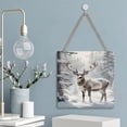 thumbnail image 5 of Winter Decor Reindeer Wood Sign Christmas Decorative Sign Hanging Wooden Plaque Decoration Winter Wood Hanging Door Sign 12x12 inches, 5 of 8
