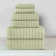 thumbnail image 2 of Elegant Comfort 100% Turkish Cotton Corduroy Ribbed Luxury Bath Towels 6-Piece Set, Premium Feel - Quick Dry, Highly Absorbent, Contains 2 Bath Towels, 2 Hand Towels, and 2 Washcloths, Mint Green, 2 of 6