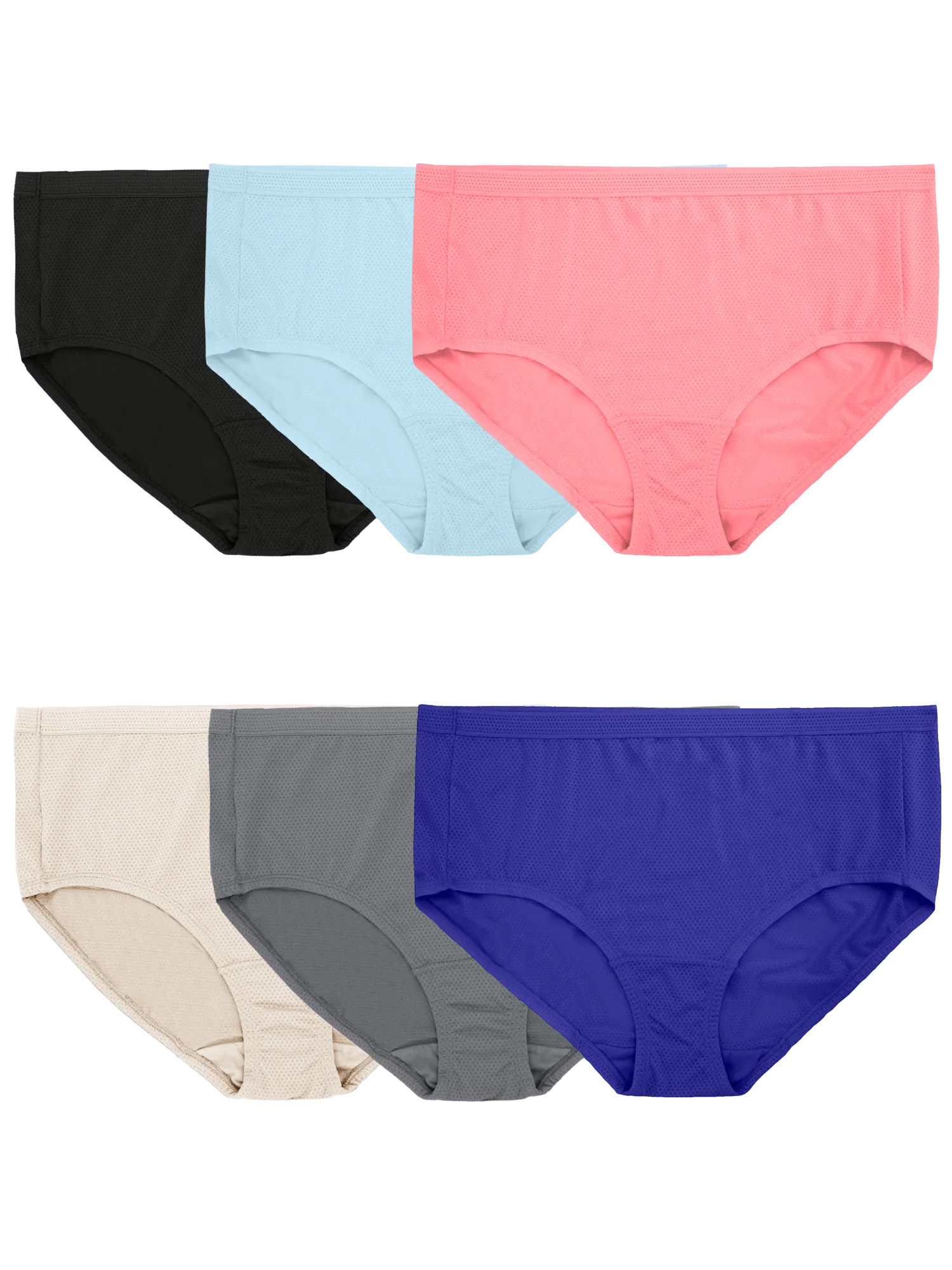 Fit For Me by Fruit of the Loom Women's Plus Brief, 6-Pack photo 5