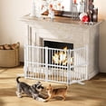 thumbnail image 2 of Freestanding retractable pet gate, four-panel folding indoor dog gate with support legs, adjustable width up to 48 inches, suitable for various doorways, puppy enclosure., 2 of 10