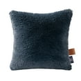 thumbnail image 4 of Phantoscope Plush Fluffy Alpaca Fleece Throw Pillow, 20"x 20", Navy, 1 Pack, 4 of 4