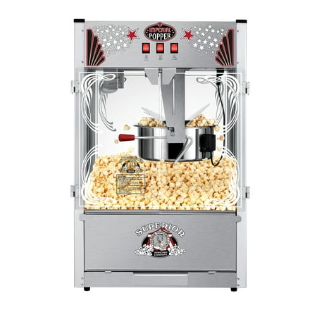 Tabletop Popcorn Maker Machine with 20 Ounce Kettle- Theater Style Popper with Scoop, Popcorn Bags, Buckets and More by Superior Popcorn (Best Popcorn Machine For Home Theater)