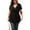 1-Black, variant on UVPLove Women's Plus Size V Neck Casual Knit T-shirts Short Sleeve Blouse & Top,Navy Blue, XL