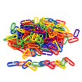 thumbnail image 1 of Wweixi 400pcs Geometric Buckle Colorful Plastic Clips Hooks Chain Links Kids Educational Toy, 1 of 6