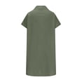 thumbnail image 6 of Amzcrzy Womens Button Down Shirt Dress Summer Cotton Linen Collared Dress V-Neck Mini Dress Casual Short Sleeve Loose Tunic Dresses with Pockets S-2XL, 6 of 9