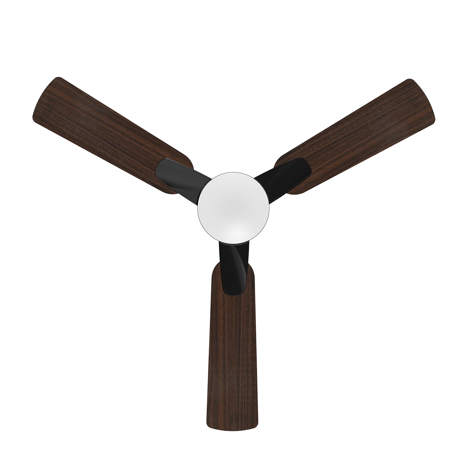 Mainstays 42 in Downrod Ceiling Fan with LED Light, Remote Control, 6 Speeds, 3 Blades, Black