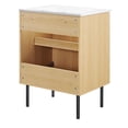 thumbnail image 5 of Modway Chaucer 24" Wood & Rattan Bathroom Vanity in Oak/White, 5 of 16