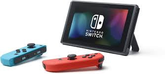 Restored Nintendo Switch with Neon Blue and Neon Red JoyCon (Refurbished)