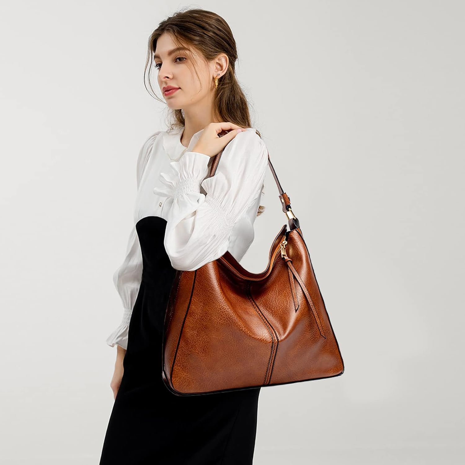 MMYGU Tote Bag for Women PU Leather Shoulder Bags Crossbody Hobo Bag Large Purse and Handbags with Adjustable Shoulder Strap