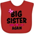 thumbnail image 3 of Inktastic Big Sister Again with Bow and Arrow Girls Baby Bib, 3 of 4