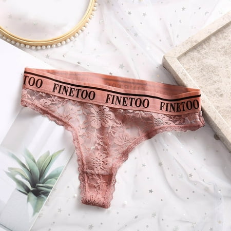

3 pack * Shorts Panties For Women Mesh Bow Embroidered Lace Transparent String Underwear Back Bandage Hollow Out Panties String Briefs lace thongs for women pack sexy