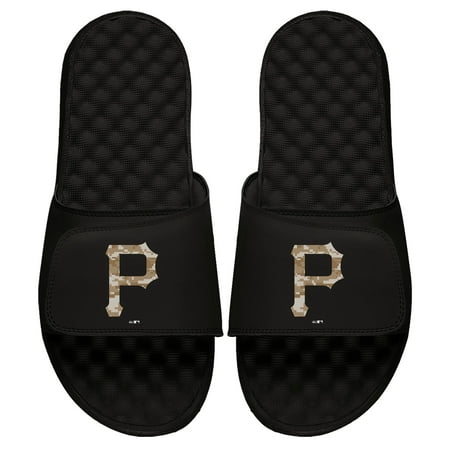 

Youth ISlide Black Pittsburgh Pirates Camo Logo Slide Sandals
