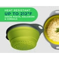 thumbnail image 4 of Comfify Colander Set, Silicone, Collapsible Space Saving Design, 2-Pack, Green, 4 of 9