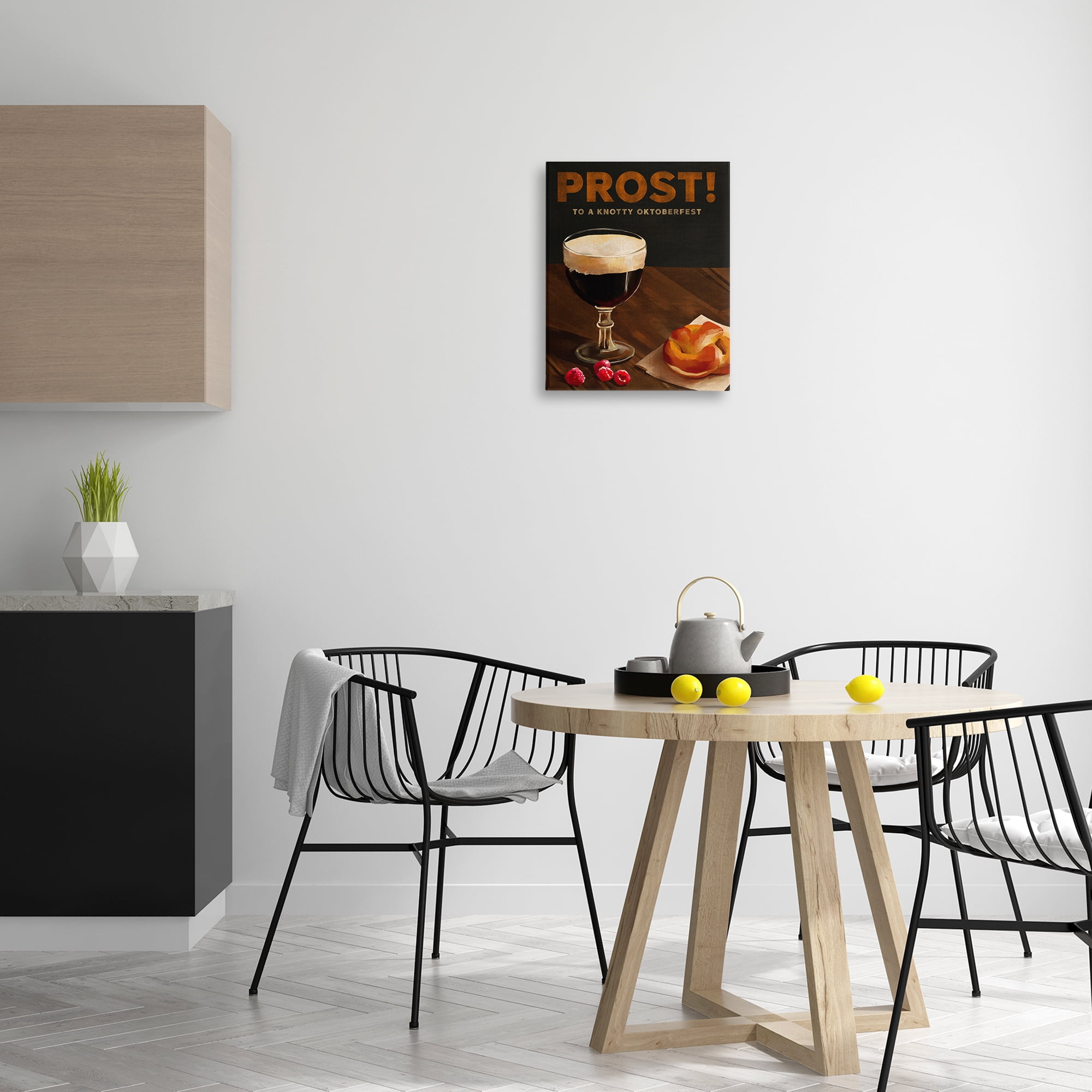 Stupell Industries Prost Beer & Pretzel Food & Beverage Painting Wrapped Canvas Art Print Wall Art, 16 x 20