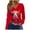 #037-Red, variant on AUNVITO Women's Valentine's Day T-shirt Long Sleeve V-Neck Pullover with Print Casual and Trendy Loose Fit