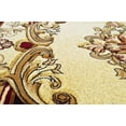 thumbnail image 6 of GLAMOUR 3D Hand Carved Traditional Rug Oriental Floral 7'9''x7'9'' Round Black Beige, 6 of 8