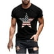 thumbnail image 2 of Tops para hombre, blusas y camisas de cuello redondo y manga corta para hombre, camiseta de cuello redondo y manga corta con estampado de la bandera del Día de la Independencia de Estados Unidos para, 2 of 5