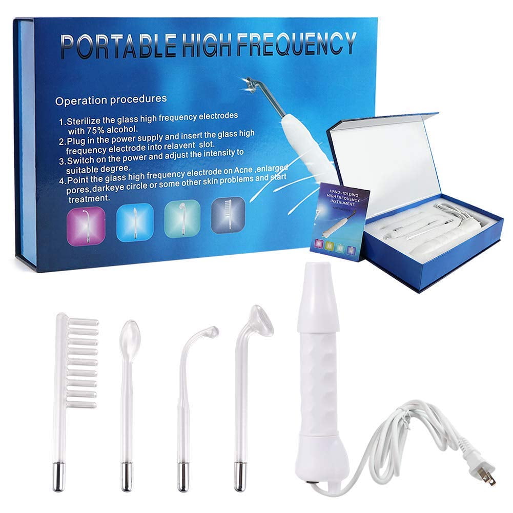 Portable Handheld High Frequency Facial Skin Therapy Wand Machine -  Walmart.com