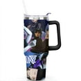 thumbnail image 2 of 40oz Wednesday Girl Stainless Steel Tumbler with Lid and Straw,Wednesday Stuff Merchandise Spill Proof Travel Cup Double Wall Vacuum Insulated Coffee Mug with Handle Black, 2 of 7