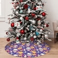 thumbnail image 5 of Lsque rock Skull record Print Christmas Tree Skirt, Tree Skirt with Ties or Velcro, Perfect for Holiday Decorations, Halloween, and New Year-48", 5 of 7
