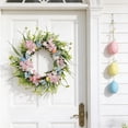 thumbnail image 5 of Orangide Easter Egg Wreath 20 Inch Rustic Vintage Style with Bunny Multicolored Eggs for Spring Door Decoration Table Centerpiece for Easter Party, 5 of 7